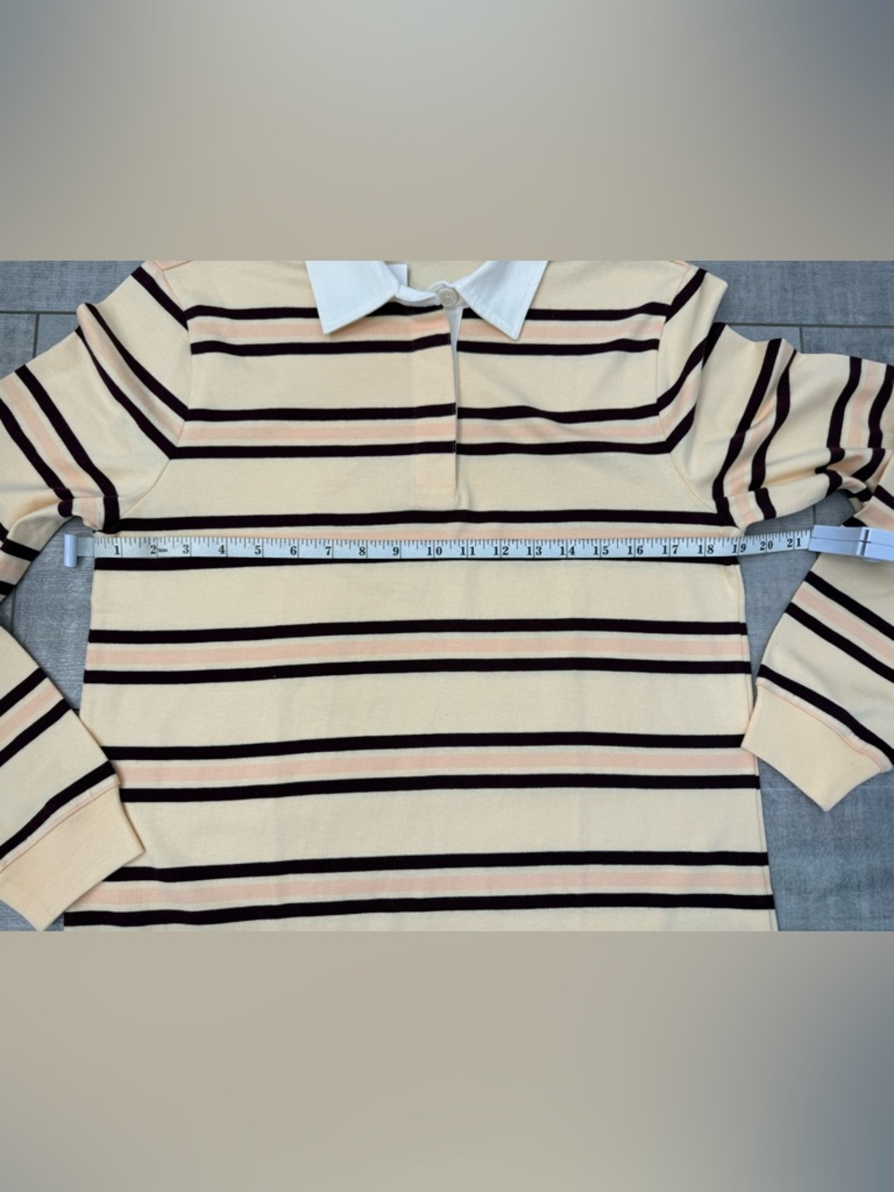 NWT J. Crew New Premium-Weight Classic Rugby Shirt in Jane Stripe - Small - Picture 4 of 6